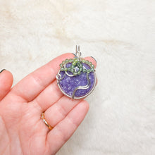 Load image into Gallery viewer, Lepidolite x Watermelon Tourmaline Sugar Plum Pendant (last ever)