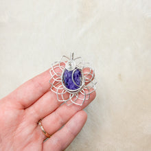Load image into Gallery viewer, Charoite Moon Sunflower Pendant