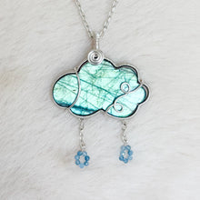 Load image into Gallery viewer, Labradorite x Aquamarine Cloud Pendant