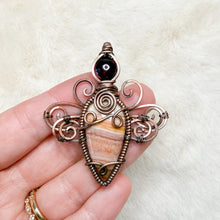 Load image into Gallery viewer, Garnet x Dolomite Dragonfly Fairy Pendant