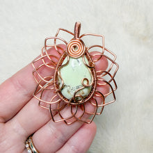 Load image into Gallery viewer, Lemon Chrysoprase Sunflower Pendant