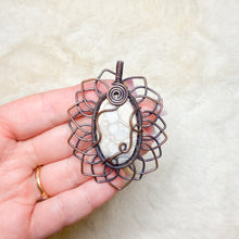 Load image into Gallery viewer, Crazy Lace Agate Sunflower Pendant