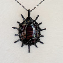 Load image into Gallery viewer, Black Agate Sun Pendant