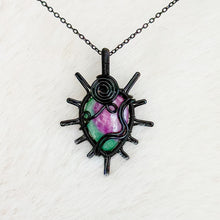 Load image into Gallery viewer, Ruby Zoisite Sun Pendant