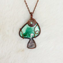 Load image into Gallery viewer, Green Opal Mushroom Pendant