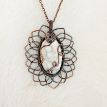 Load image into Gallery viewer, Crazy Lace Agate Sunflower Pendant