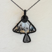 Load image into Gallery viewer, Dendritic Opal Mushroom Pendant