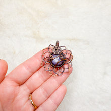 Load image into Gallery viewer, Star Ruby Sunflower Pendant