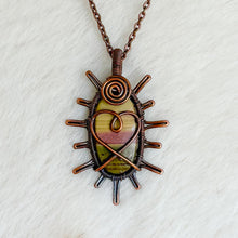 Load image into Gallery viewer, Imperial Jasper Heart Sun Pendant