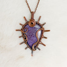 Load image into Gallery viewer, Lavender Jade Sun Pendant