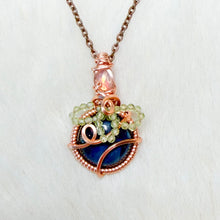 Load image into Gallery viewer, Opal x Sieber Agate x Peridot Blueberry Pendant