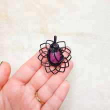 Load image into Gallery viewer, Ruby Moon Sunflower Pendant