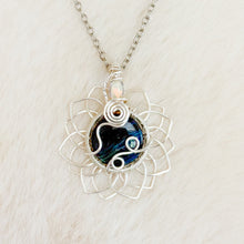 Load image into Gallery viewer, Opal x Sieber Agate Sunflower Pendant