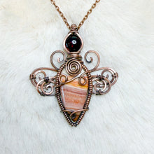 Load image into Gallery viewer, Garnet x Dolomite Dragonfly Fairy Pendant