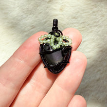 Load image into Gallery viewer, Rainbow Obsidian x Peridot BlackBerry Pendant
