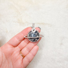 Load image into Gallery viewer, Larvikite Saturn Pendant
