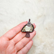 Load image into Gallery viewer, Gold Sheen Obsidian Mushroom Pendant
