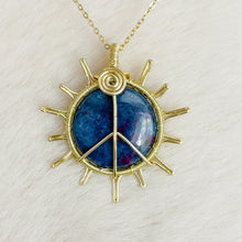 Load image into Gallery viewer, Ruby Kyanite Peace Sun Pendant
