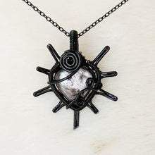 Load image into Gallery viewer, Hypersthene Sun Pendant
