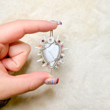 Load image into Gallery viewer, Moonstone x Rainbow Tourmaline Beaded Sun Pendant
