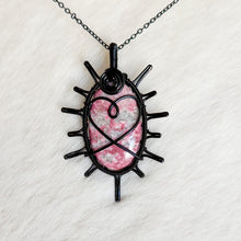 Load image into Gallery viewer, Thulite Heart Sun Pendant
