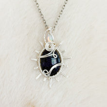 Load image into Gallery viewer, Opal x Blue Goldstone Sun Pendant
