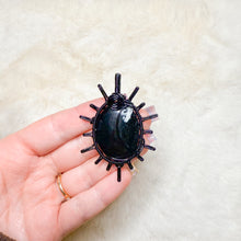 Load image into Gallery viewer, Black Tourmaline Moon Sun Pendant
