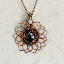 Load image into Gallery viewer, Opal x Star Garnet Sunflower Pendant
