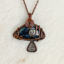 Load image into Gallery viewer, Iolite Snail on a Mushroom Pendant
