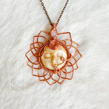 Load image into Gallery viewer, Ethiopian Opal x Moon Face Sunflower Pendant
