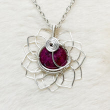 Load image into Gallery viewer, Ruby Moon Sunflower Pendant
