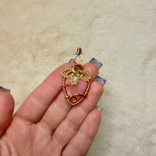 Load image into Gallery viewer, Opal x Rhodochrosite x Peridot Strawberry Pendant
