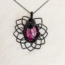 Load image into Gallery viewer, Ruby Moon Sunflower Pendant
