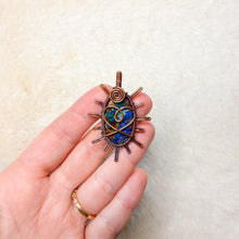 Load image into Gallery viewer, Azurite Heart Sun Pendant

