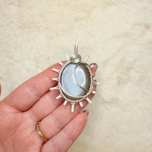 Load image into Gallery viewer, Moonstone Moon Sun Pendant
