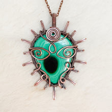 Load image into Gallery viewer, Malachite Alien Goddess Pendant
