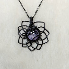 Load image into Gallery viewer, Star Ruby Mini Sunflower Pendant
