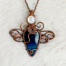 Load image into Gallery viewer, Mother of Pearl x Sieber Agate Dragonfly Fairy Pendant
