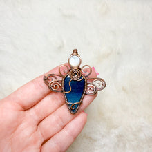 Load image into Gallery viewer, Mother of Pearl x Sieber Agate Dragonfly Fairy Pendant
