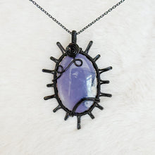 Load image into Gallery viewer, Lavender Jade Sun Pendant
