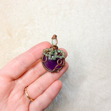 Load image into Gallery viewer, Opal x Amethyst x Watermelon Tourmaline Grape Pendant
