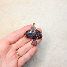 Load image into Gallery viewer, Iolite Snail on a Mushroom Pendant
