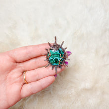 Load image into Gallery viewer, Malachite Sun Pendant
