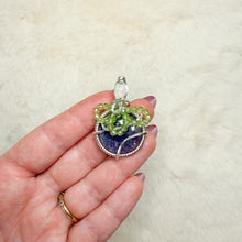 Load image into Gallery viewer, Rare Grape Pendant- Ethiopian Opal, grape agate &amp; peridot
