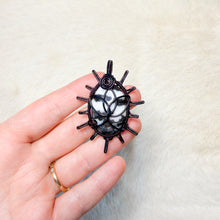 Load image into Gallery viewer, Zebra Jasper Lotus Sun Pendant
