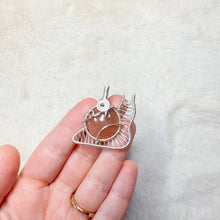 Load image into Gallery viewer, Peach Moonstone Snail Pendant
