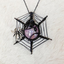 Load image into Gallery viewer, Star Ruby Spiderweb Pendant
