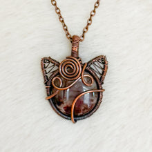 Load image into Gallery viewer, Custom Orange Calcite Cat Pendant (read description)
