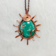 Load image into Gallery viewer, Chrysoprase Sun Pendant
