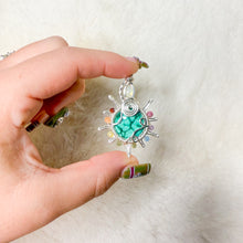 Load image into Gallery viewer, Opal x Malachite x Rainbow Tourmaline Beaded Sun Pendant
